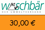 Waschbär.at 30,00€ Gutschein