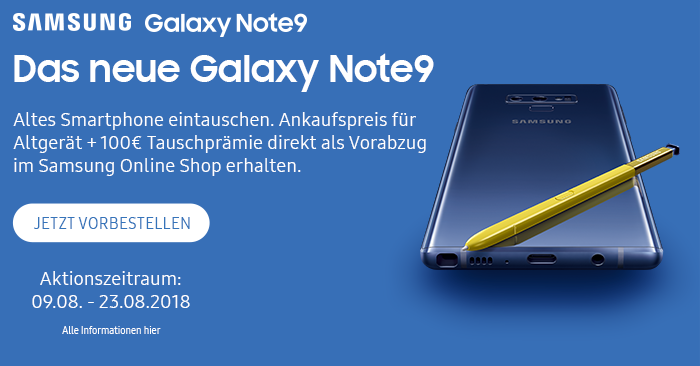Samsung Gutschein Galaxy Note 9